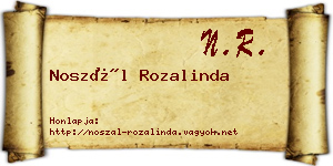 Noszál Rozalinda névjegykártya